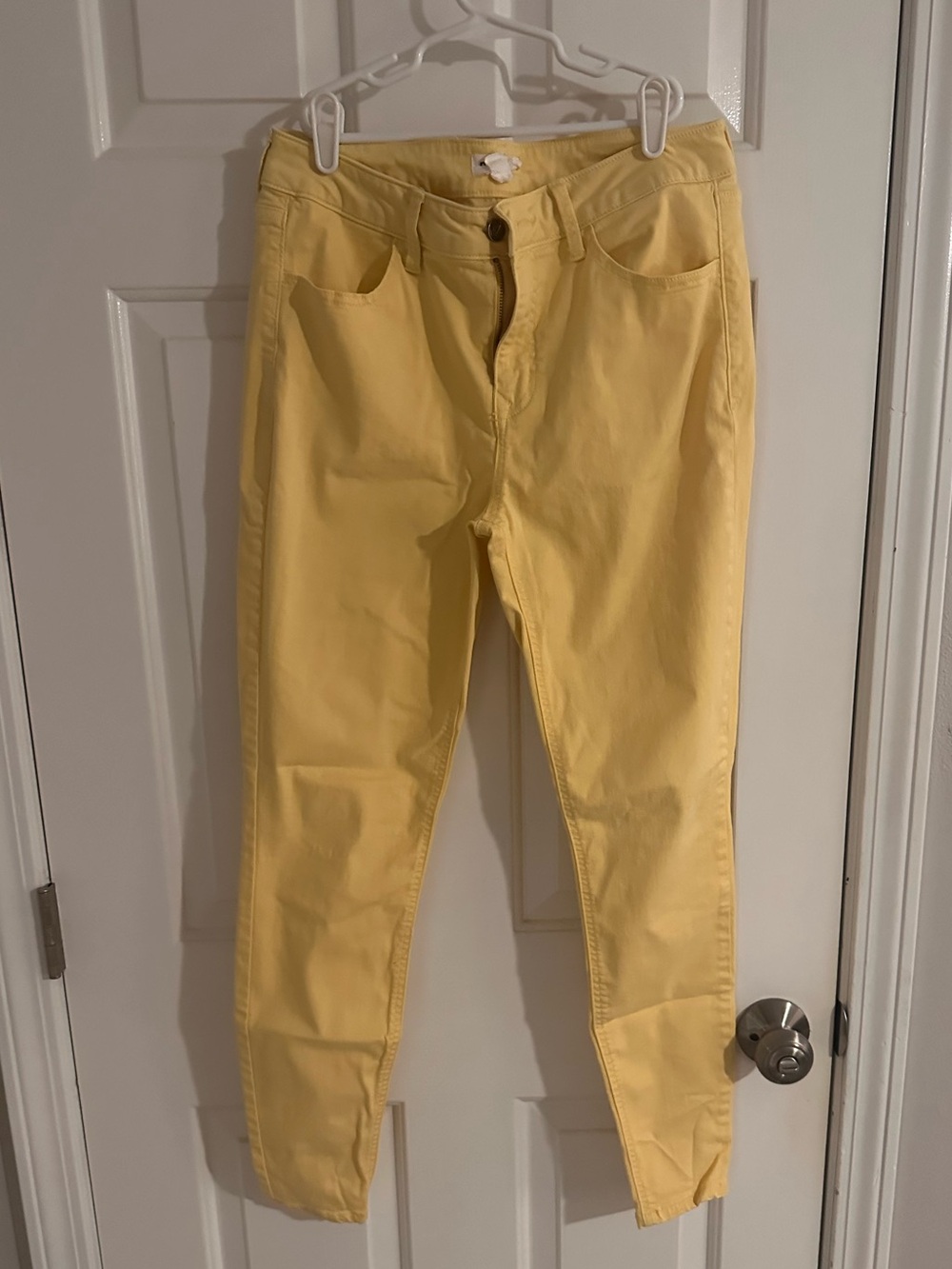 Maurices Yellow High-Rise Skinny Jeans